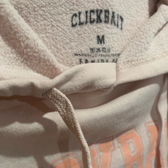 Clickbait Crop Top Sweatshirt with Hood - Picture 2 of 3